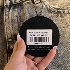 White Fox Boutique Washed Grey Flare Jeans